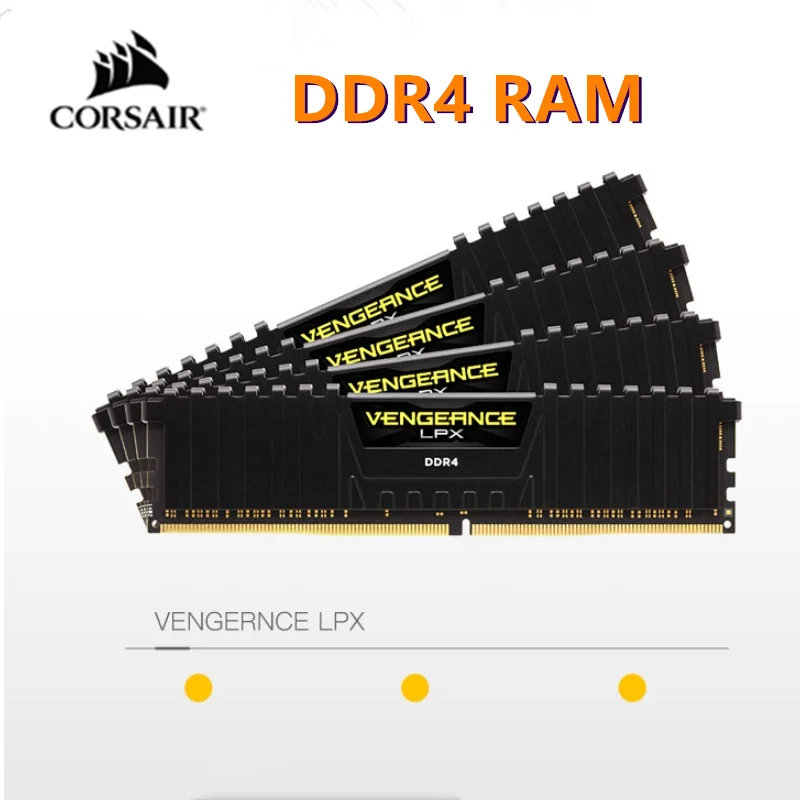 CORSAIR VENGEANCE LPX DDR4 RAM 32GB 16GB 3200MHz 3600mhz 1.35V Intel AMD ذاكرة الكمبيوتر المكتبي