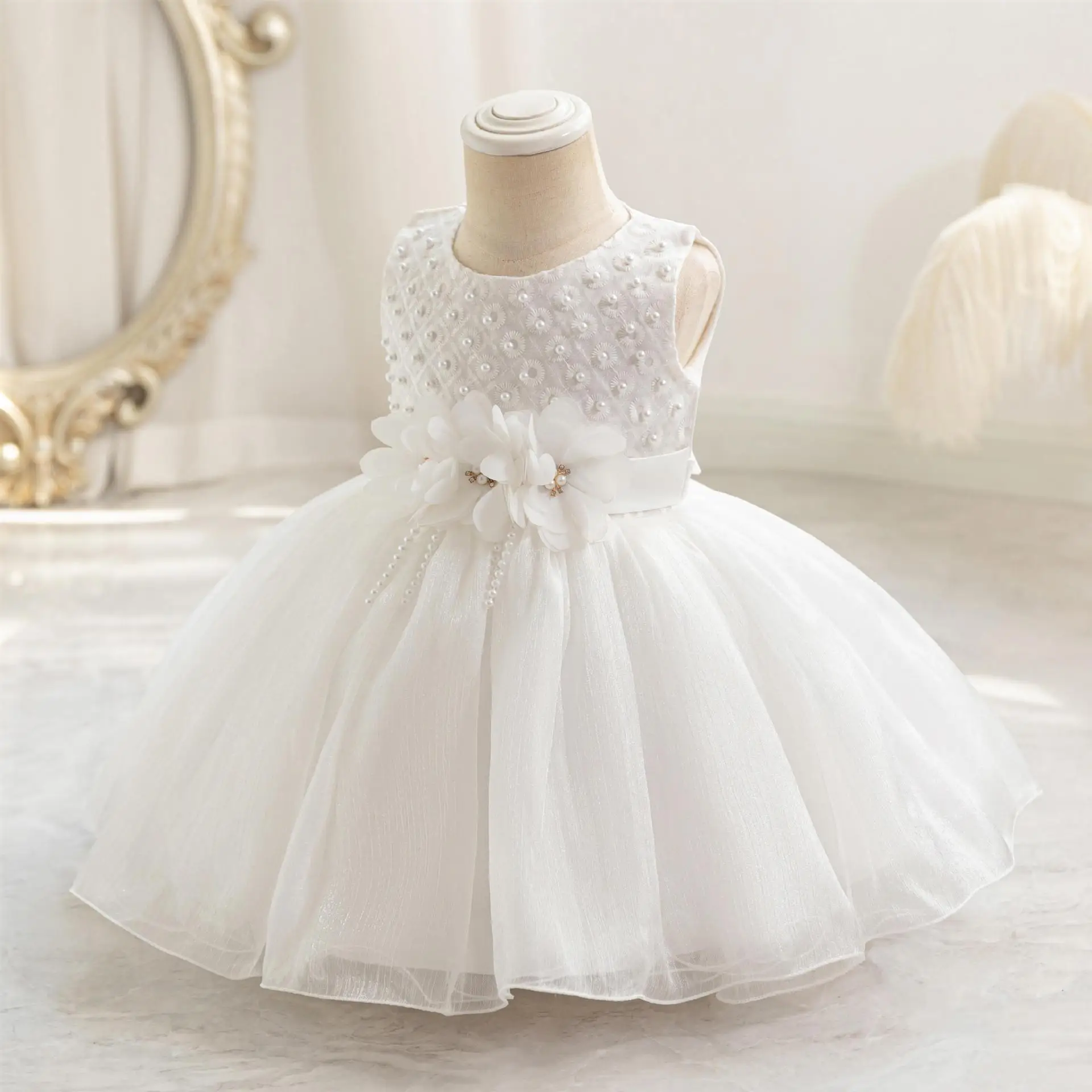 Kids Baby Ceremony Girl Princess Dress Kids Baby Girl Princess Dress Toddlers Party Gown Kids Bows 1Y Clothing