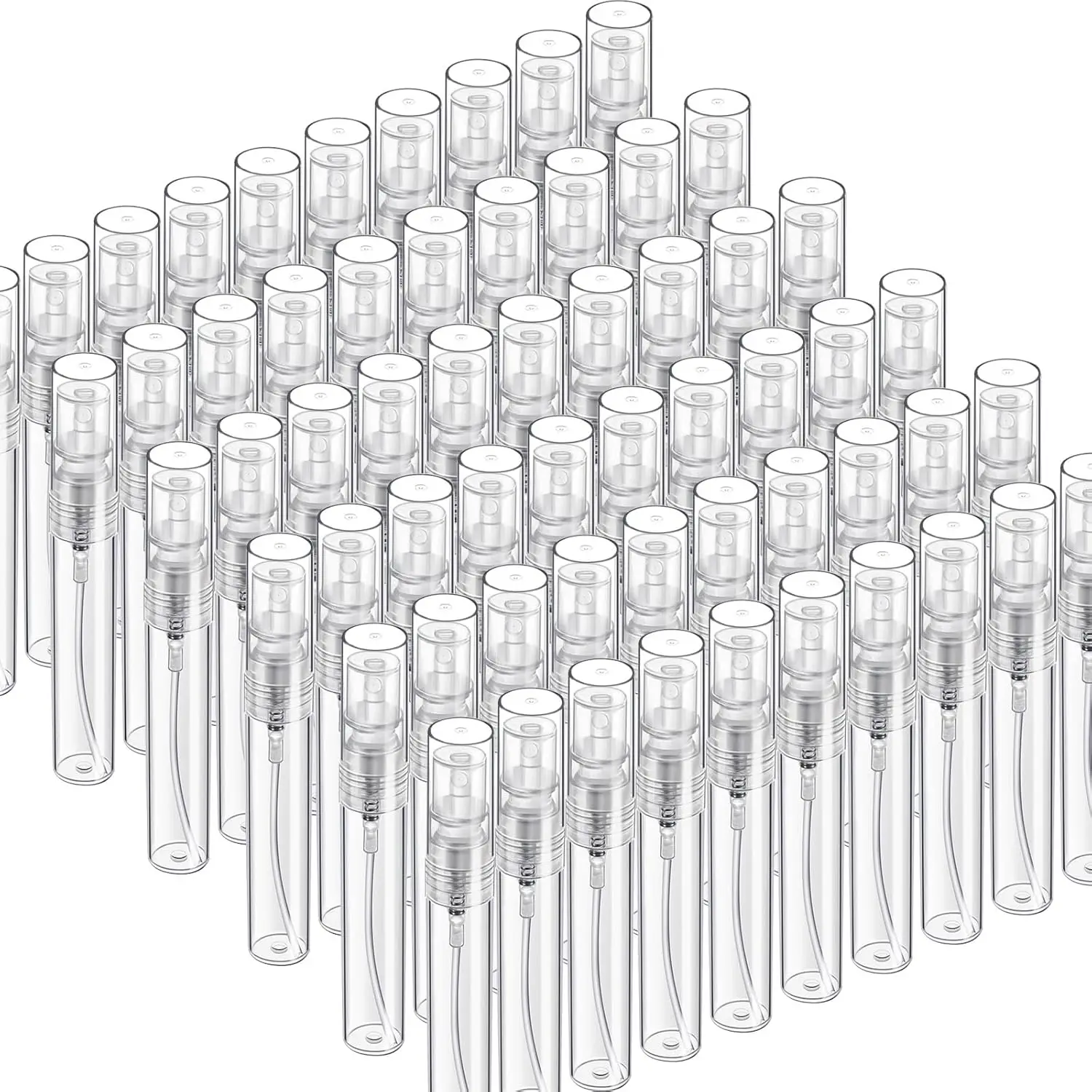 

60PCS 5ml Mini Spray Bottle Empty, Fine Mist Refillable Perfume Atomizer, Plastic Portable Travel Bottles