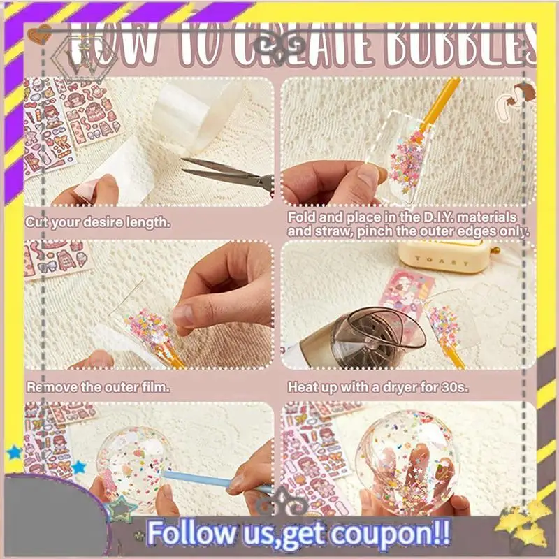 Nouveau Kit de bulles de bande Nano de couleur pour enfants boule collante magique bricolage bulles élastiques Nano bande Nanos ruban de ballon à bulles