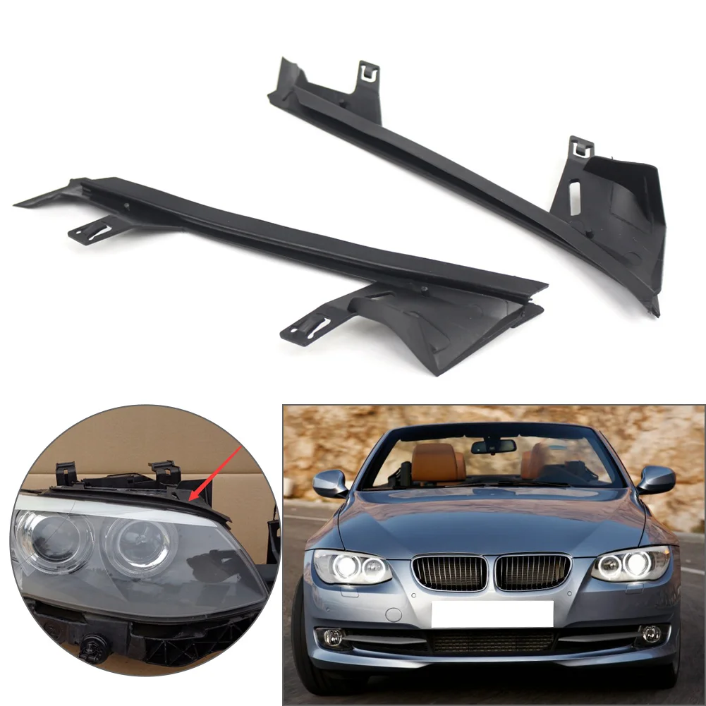 Bande d'étanchéité en caoutchouc pour phares de voiture, 2 pièces, gauche et droite, pour BMW série 3 E92 E93, modèles LCI à 2 portes 2010-2013