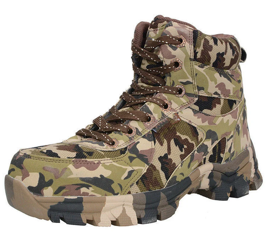 Winter Camouflage Men Boots Big Size Warm Cotton Shoes Men Tactical Men\'s Shoe Outdoor Ankle Snow Boots Man