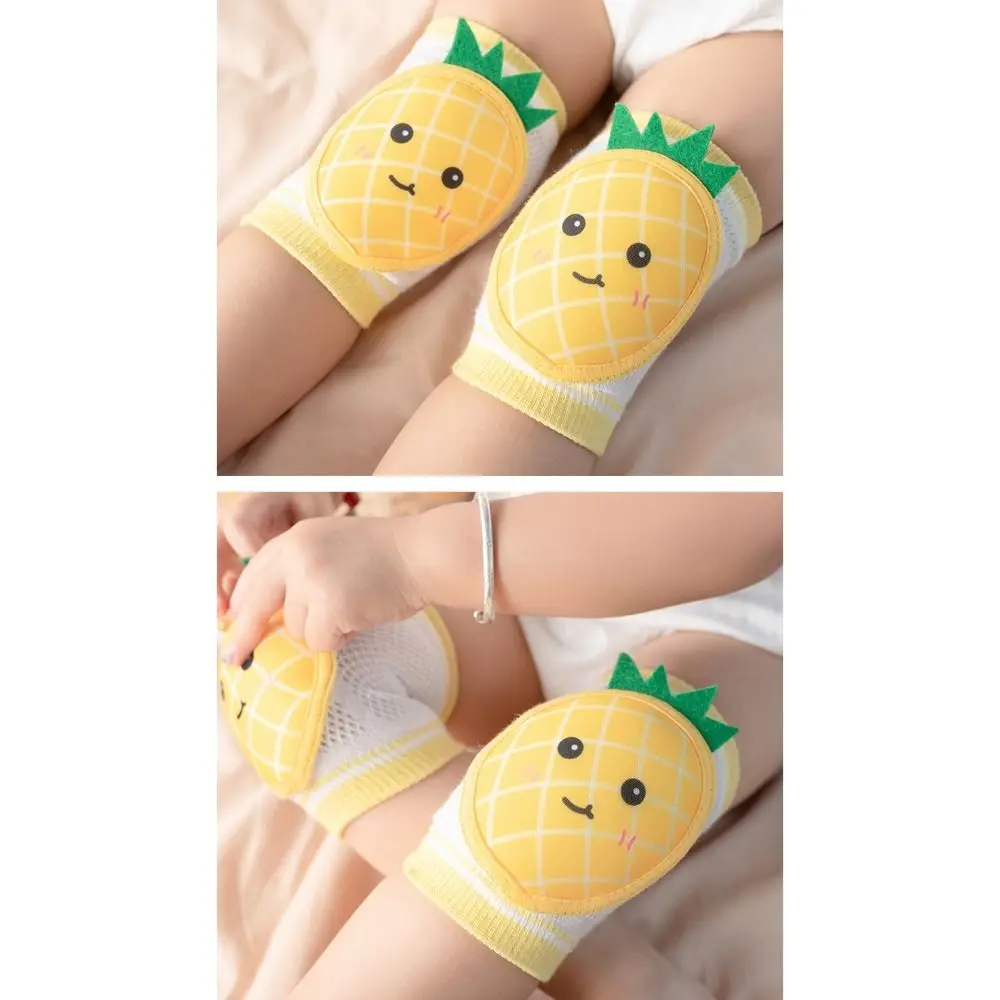 Lovely Cotton Polyester Baby Cartoon Knee Pads Reticular Elastic Crawling Toddler Protector Crawling Elbow Cushion