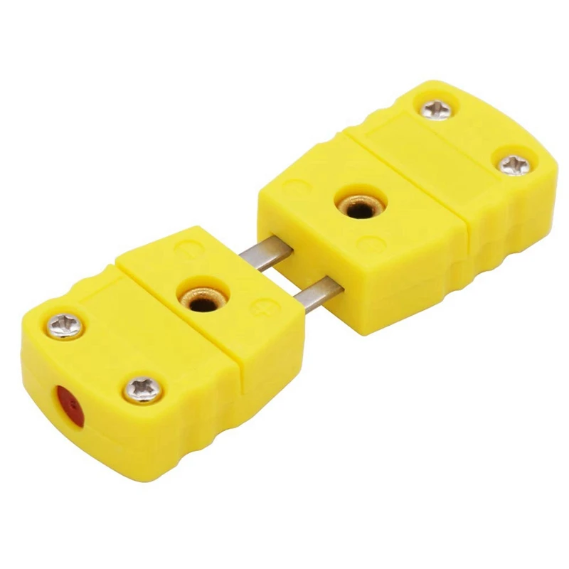 2 Pair K Type Male Female Thermocouple Plug Adapter Set High Temperature 100°C(212°F) Temperature Sensor Connector Set