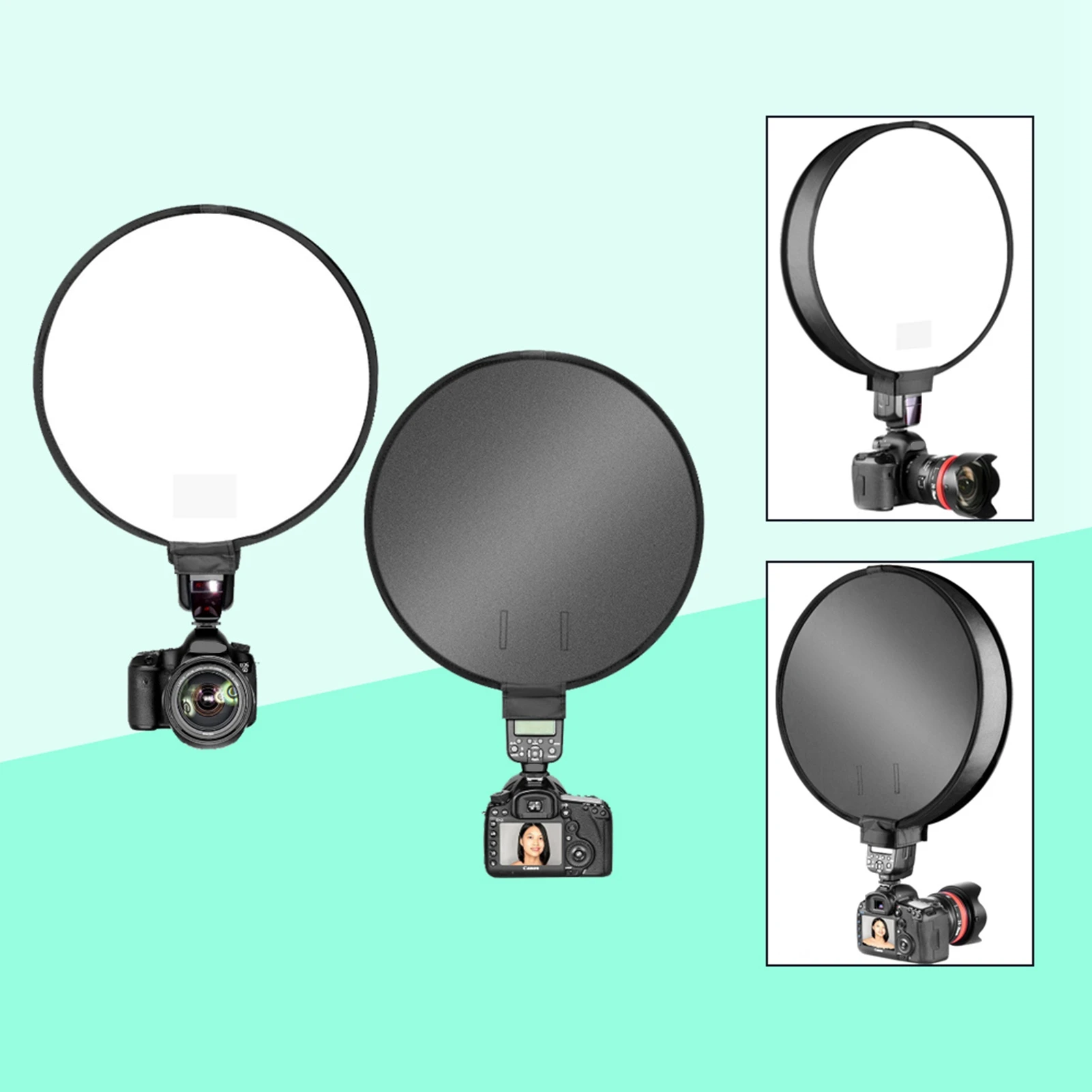 Foldable Softbox Diffuser 40CM Portable Foldable Round Shape  Softbox Diffuser for Camera Flash Light Softbox Diffuser