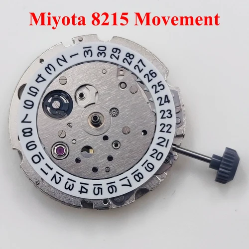 Imagen 2 del producto Movimiento de reloj japonés Miyota 8215, mecanismo de reemplazo automático, 21 joyas, piezas de herramientas de alta precisión, accesorios de repuesto para reloj