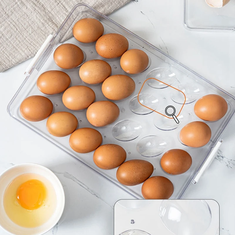 Kitchen Food Organizer Plastic Dumpling Storage Box Transparent Refrigerator Food Container Food Storage Box Egg Box