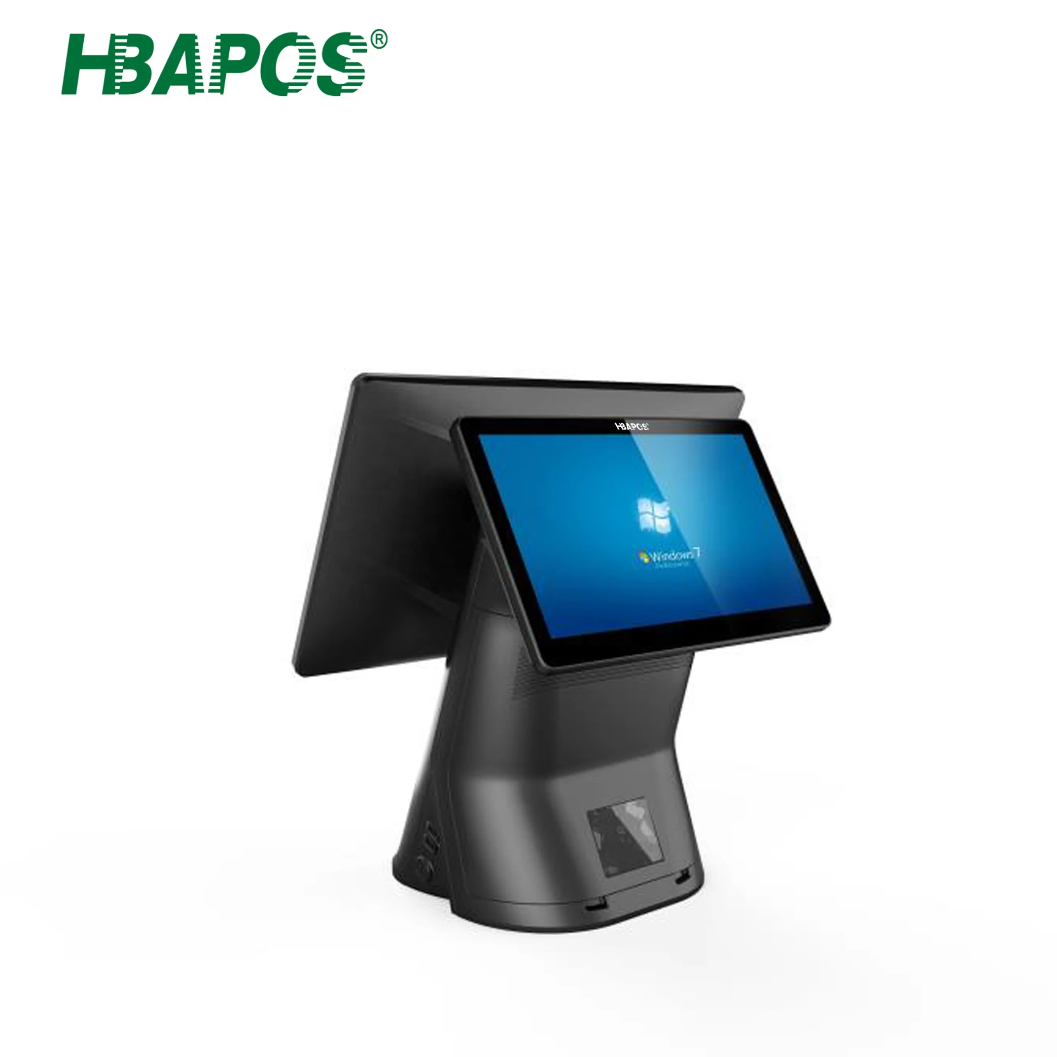 

New 15" + 15" or VFD Dual Screen POS System Cash Register All in One POS Machine with Printer