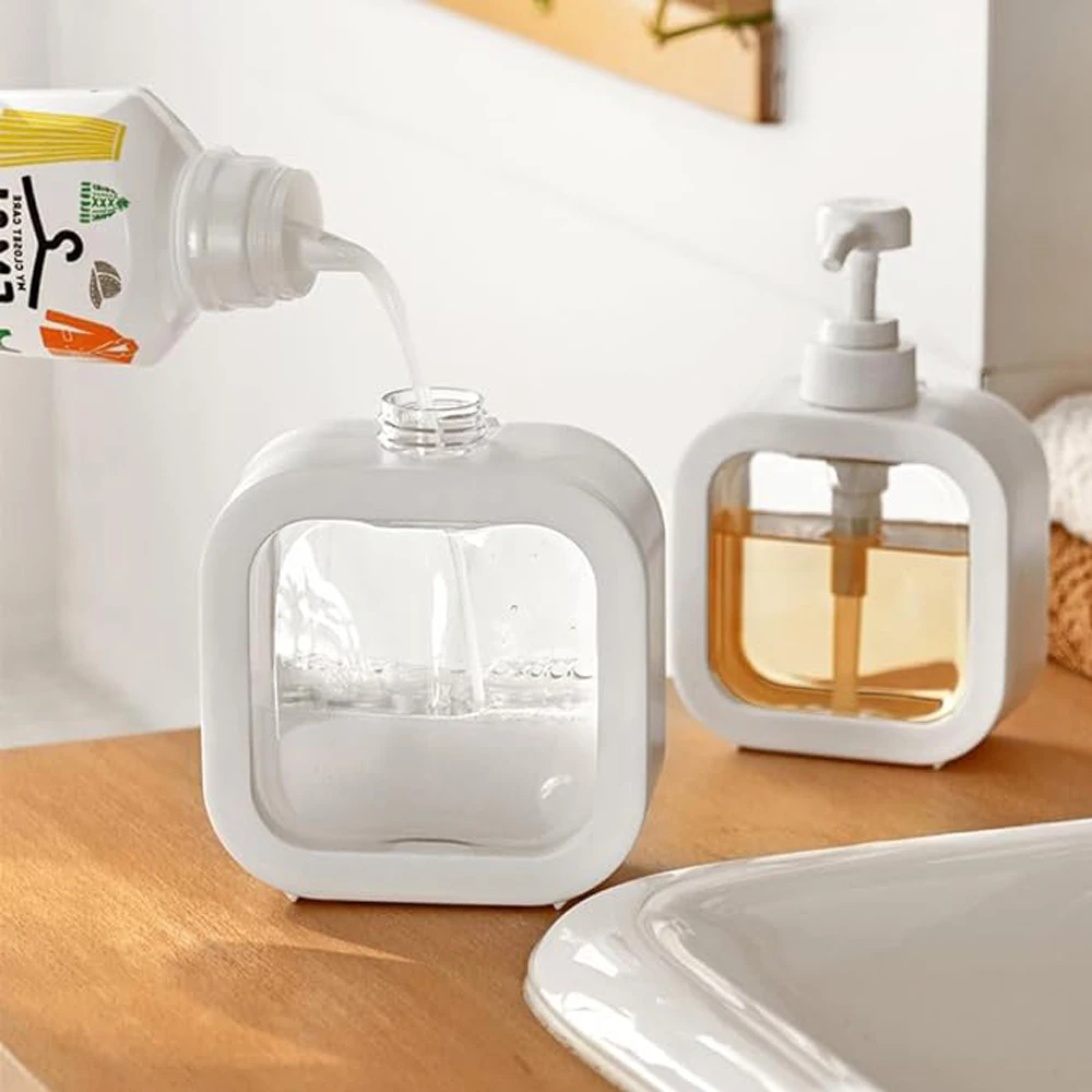 Kitchen Soap Dispenser Hand Soap Dish Soap Bottle Bathroom Shampoo Shower Gel Press Type Storage Bottle 300/500ml