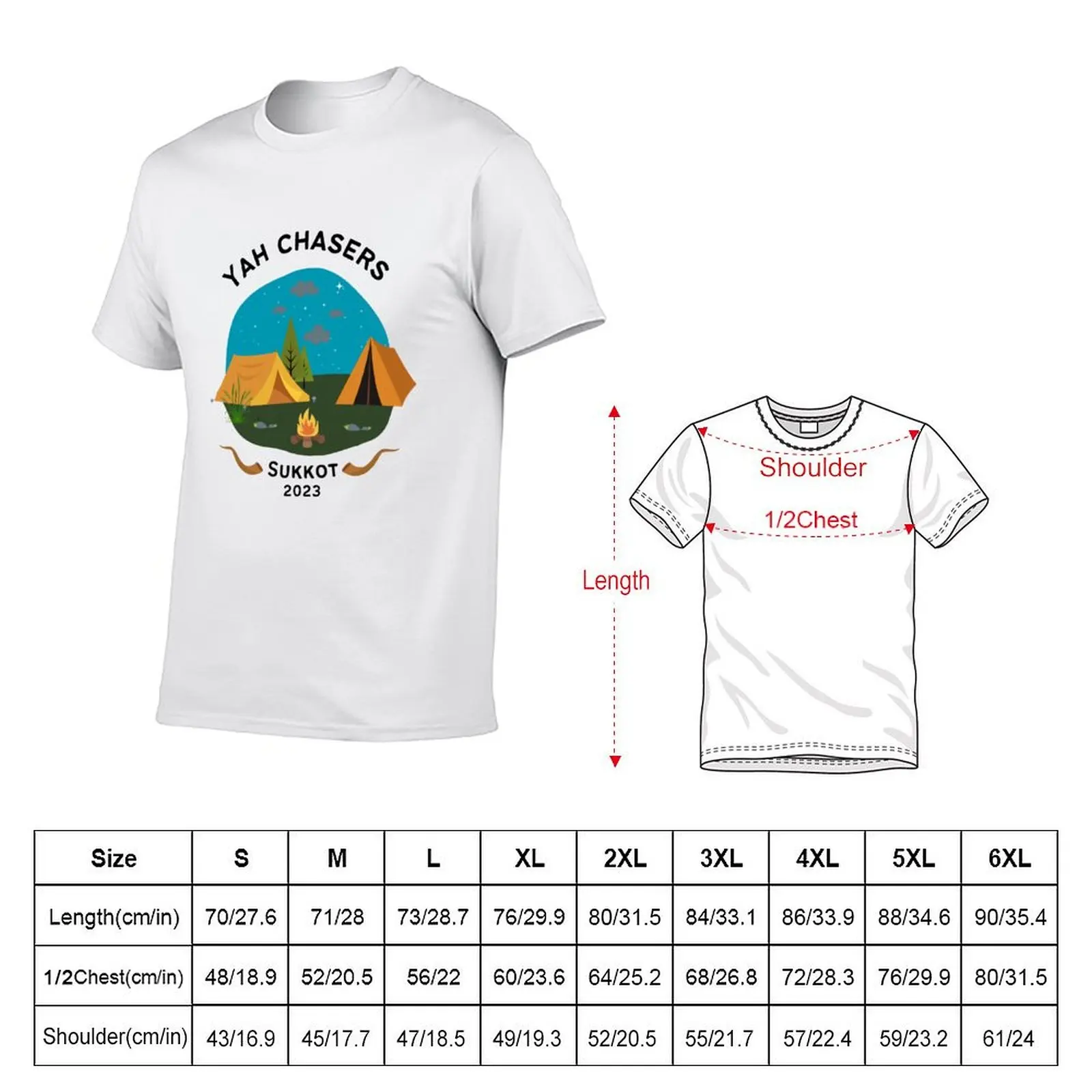 Sukkot Yah Chasers T-Shirt Plus Size Summer Casual T-Shirt
