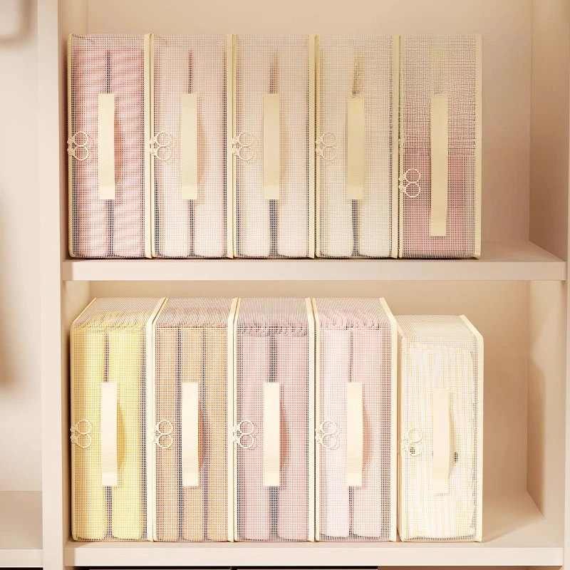 

four-piece storage bag, bedroom wardrobe sorting, seasonal quilts, clothes, under the bed, drawer, storage box, compartment