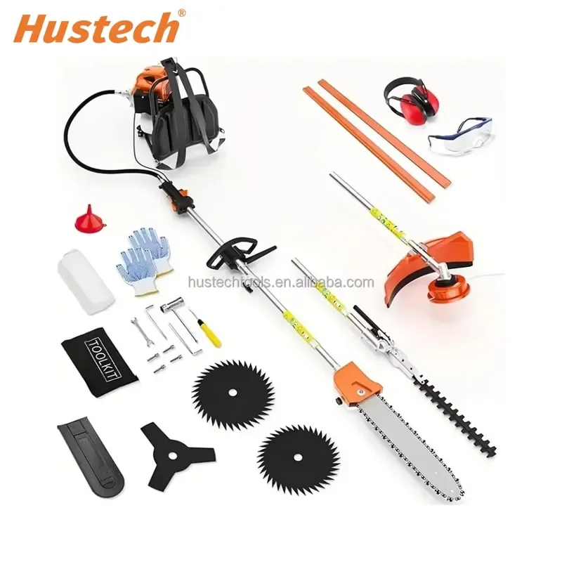 Hot Sale 52cc 2-Stroke Metal Backpack Petrol Brush Cutter for 1.5KW Air Cooled Grass Trimmer Lawn Mower Gardening Tool