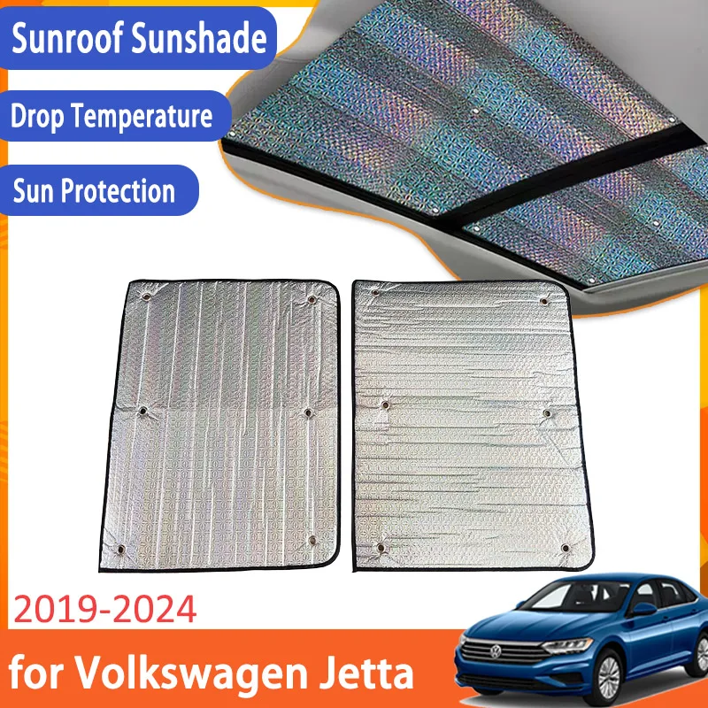 

For Volkswagen VW Jetta A7 2019~2024 2023 2022 2021 Vento Accessories Sunroof Sunshade Roof Sunscreen Heat Insulation Windscreen