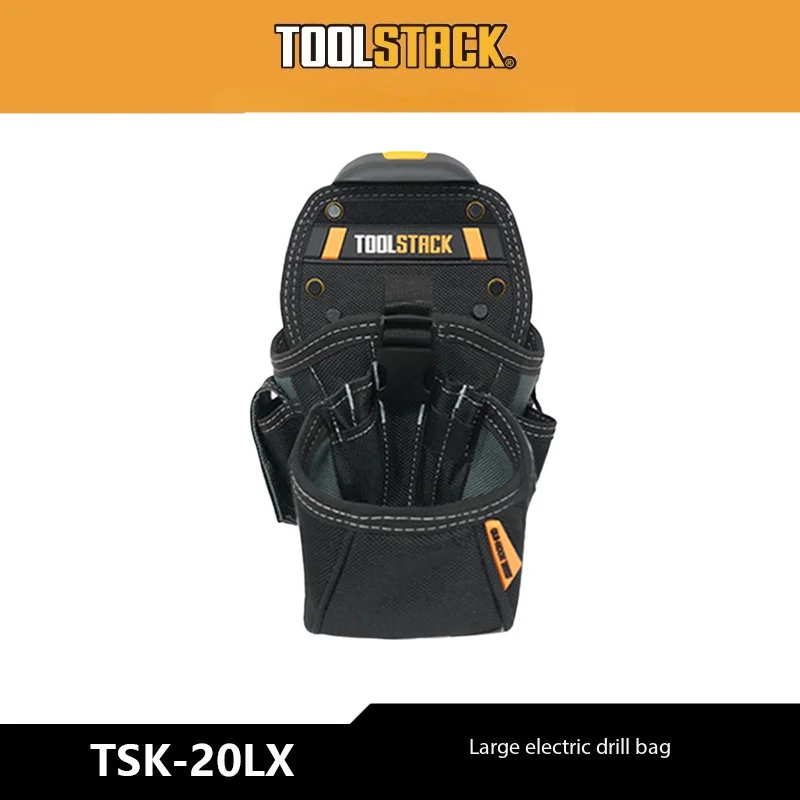 TOOLSTACK TSK-20LX الحفر الكبير الحافظة الحقيبة متخصص اليد حفر حزام الحقيبة إصلاح تركيب المحمولة تخزين أداة حقيبة