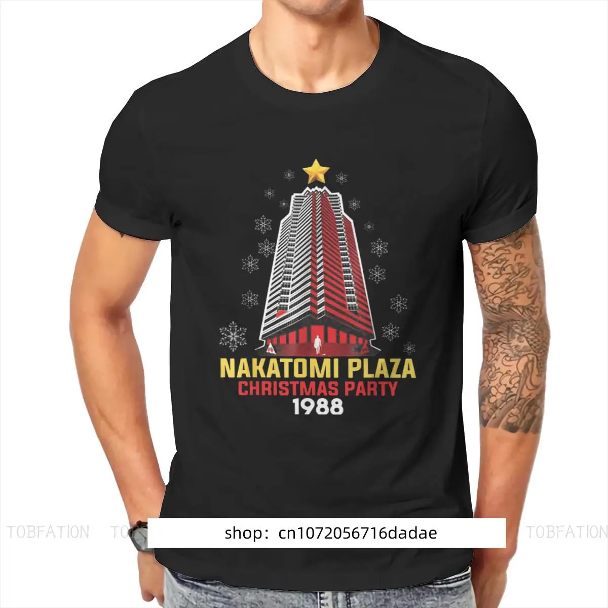 

Kaus Hip Hop Nakatomi Plaza Film Keras Pesta Natal 1988 Kaus Ukuran Kasual Bruce Willis S-6XL untuk Dewasa