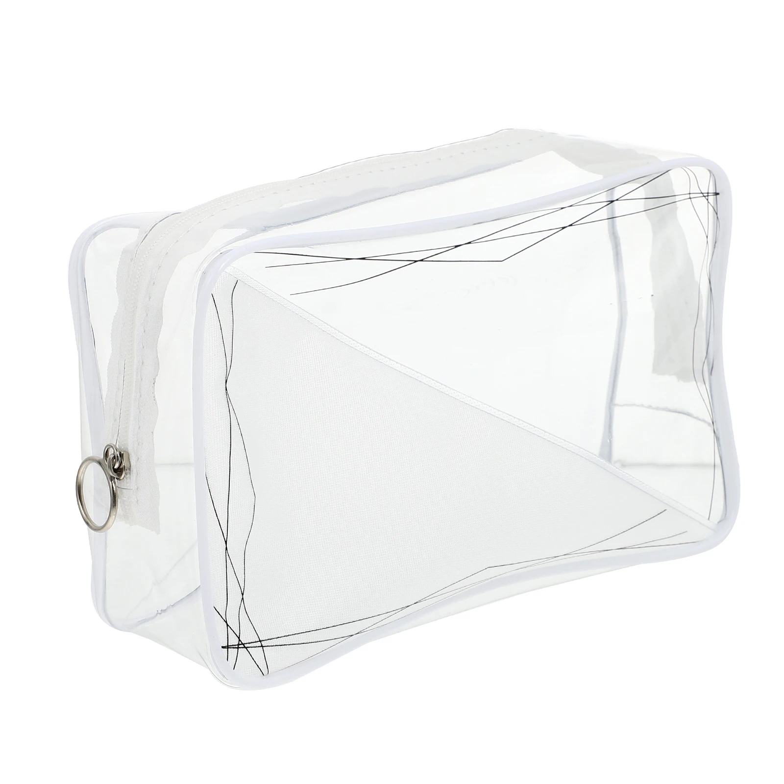 

Bag Transparent PVC Matte Finish Waterproof Toiletry ganizer Travel Bag White om Logo Storage Pouch
