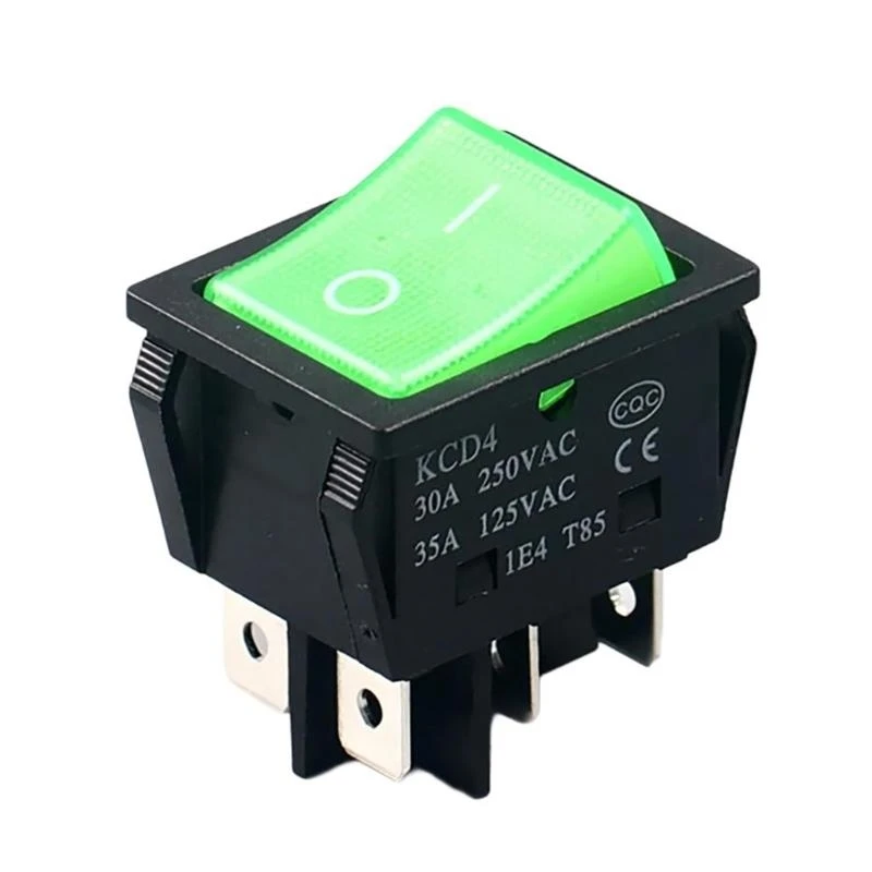 

652F Marine Boats Rocker Switches 6 Pin Toggle Switches 30A 250VAC LED Lighted Rocker Switches for Marine Boats Enduring