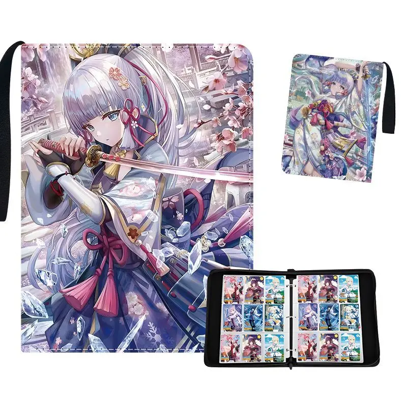 In Stock Genshin Impact 900 Cards Album Book Anime Card Binder 9 Pocket Trading Zipper Card Holder With 50 Inner Pages Toy Gifts