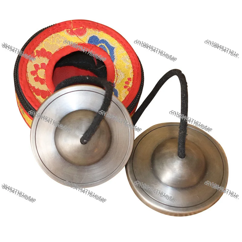 

Непальские колокольчики тингша ручной работы, бронзовый тибетский музыкальный инструмент с бесплатным чехлом.