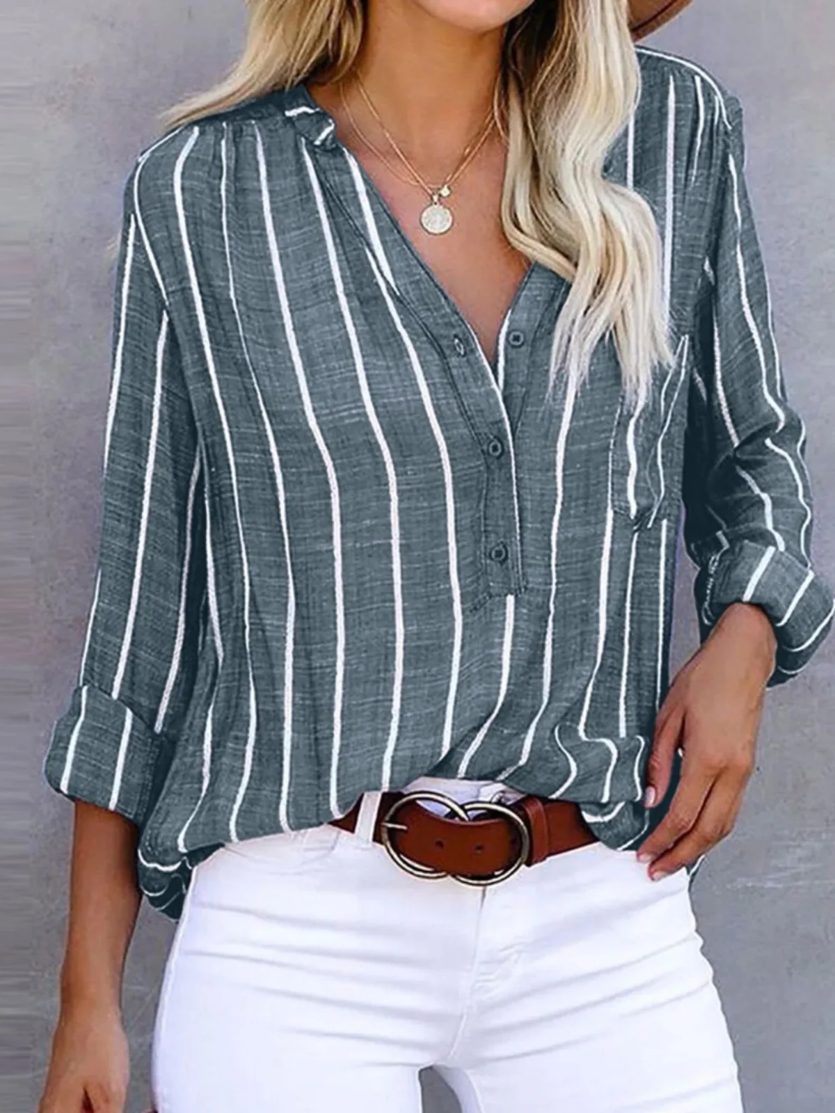 

Женская полосатая футболка с принтом Long Sve irt для поездок на работу, летняя футболка из тонкого материала, простой дизайн