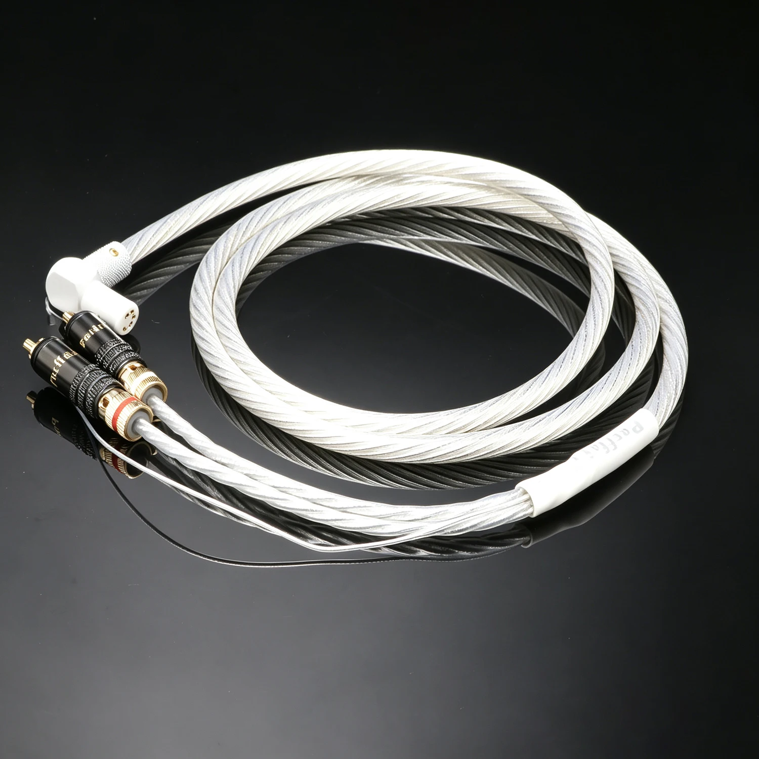 5 Pin DIN Female to 2RCA Cable PTFE 8cores occ silver plated LP Vinyl Record Phonograph Tonearm Phono Line With Ground Wire