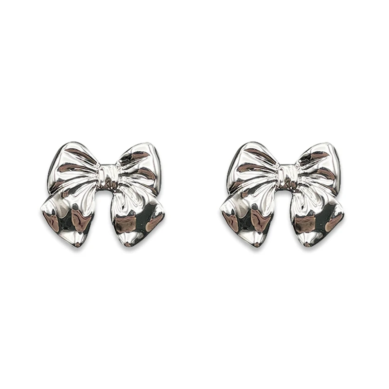 2Pcs Fashion Bowknot Gold Silver Shoe Pin Charms per zoccoli parti fai da te decorazioni originali per scarpe divertenti per accessori per sandali