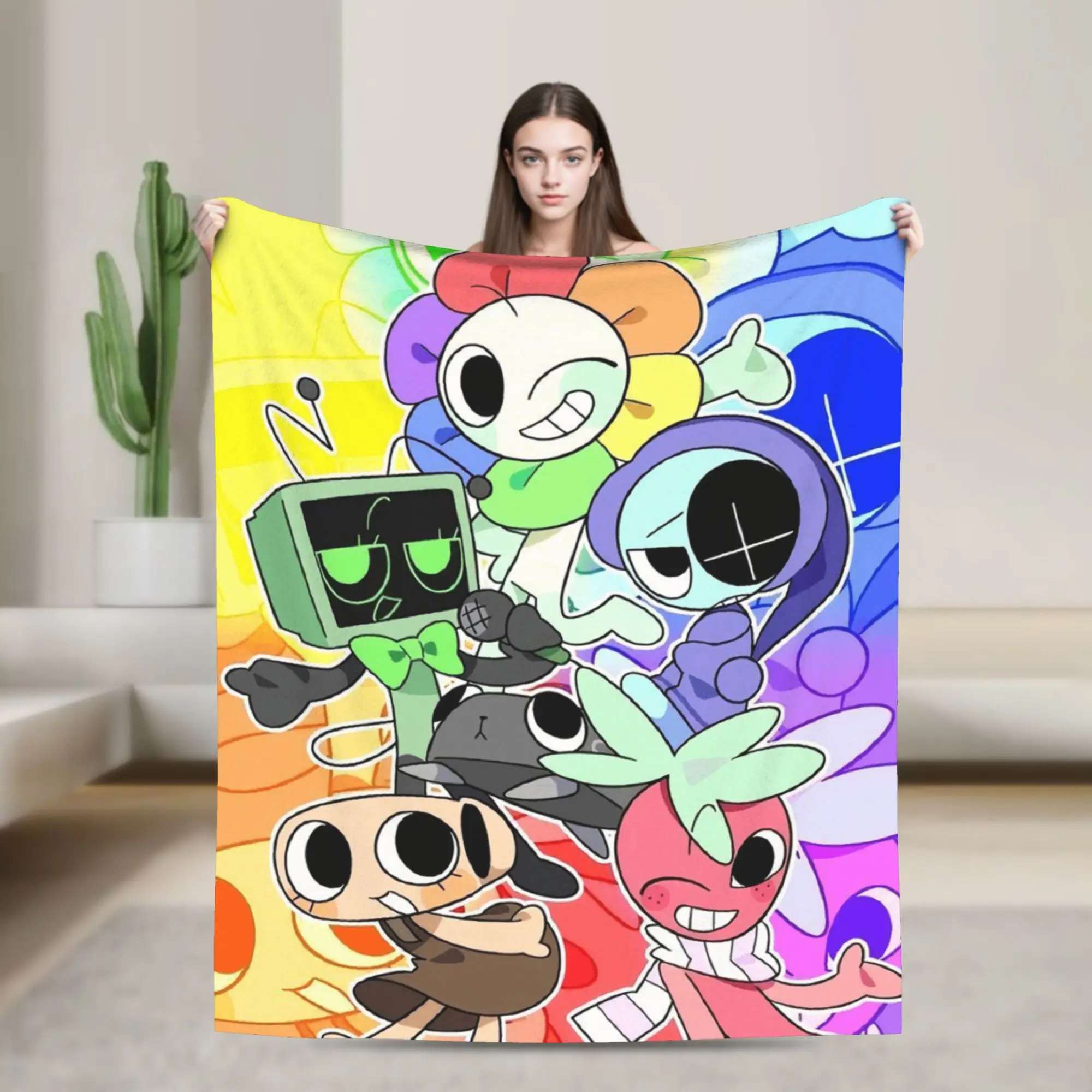 

Game Dandy's World Flannel Blanket Winter Soft Warm Throw Blanket for Child Living Room Novelty Bedspread Sofa Bed Cover