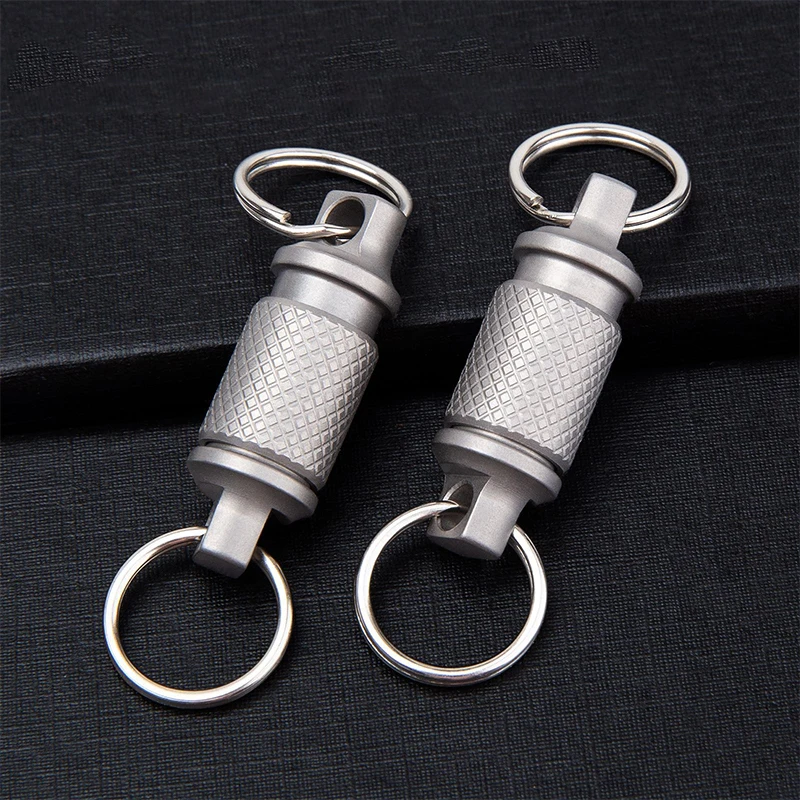 

Titanium Rotate Buckle Portable Multifunctional EDC Outdoor Tool Titanium Alloy Waist Belt Quick Buckle Keyring