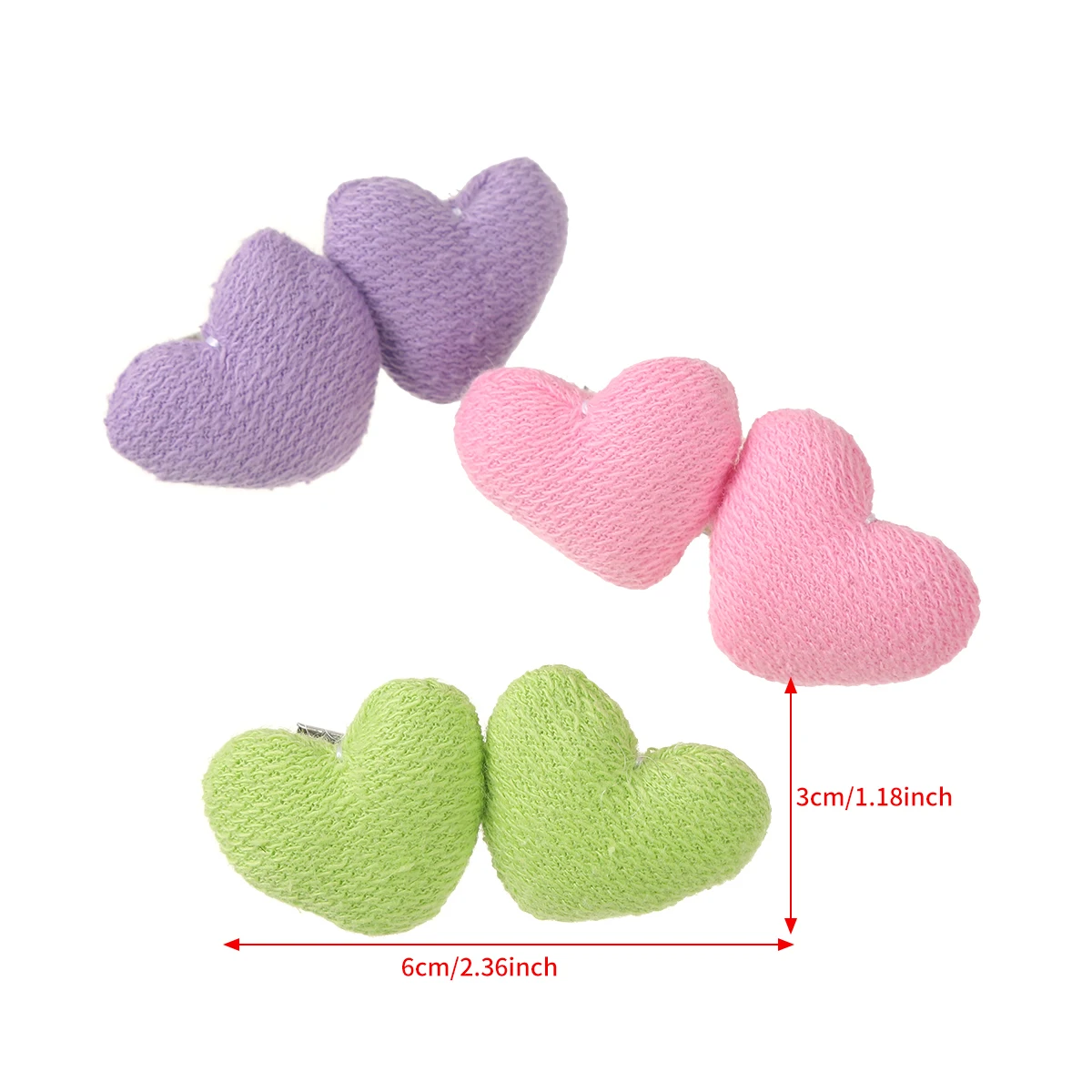 دبابيس شعر على شكل قلب حب من رغوة AWAYTR ، مشابك شعر حلوة ، أغطية رأس لطيفة ، إكسسوارات شعر رومانسية ، مشبك دقات جانبية ، غطاء رأس للفتيات