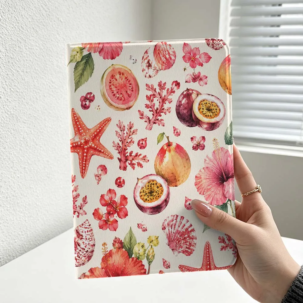 Luxurious Summer Patterns For iPad Pro Air mini 7 6 5 4 3 2 1 9gen M5 M4 11th 10th A17 Pro A16 Soft Inch Tablet Case Cover