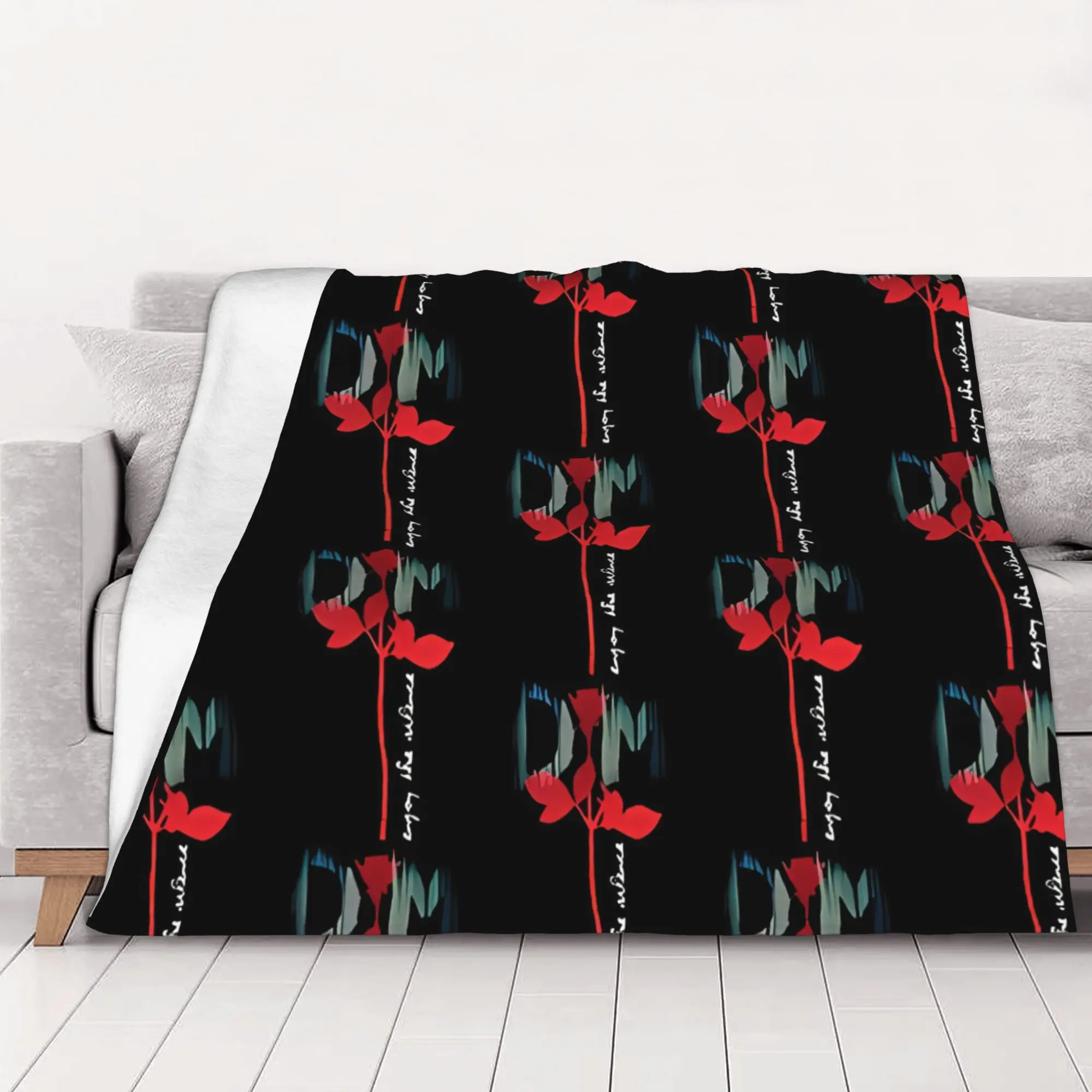 1PC Classic Depeche Band Mode home room decorations Winter Blankets for Adults Bedding Home Interior Sofa Knee