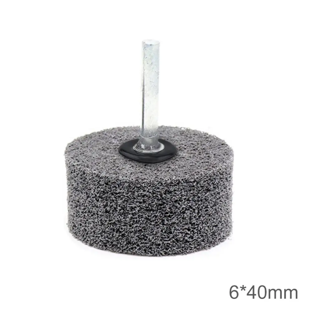 Punte per molatura testa di molatura in fibra cilindrica mola in Nylon diametro gambo ruota di lucidatura 6MM per utensili per lucidatura trapano