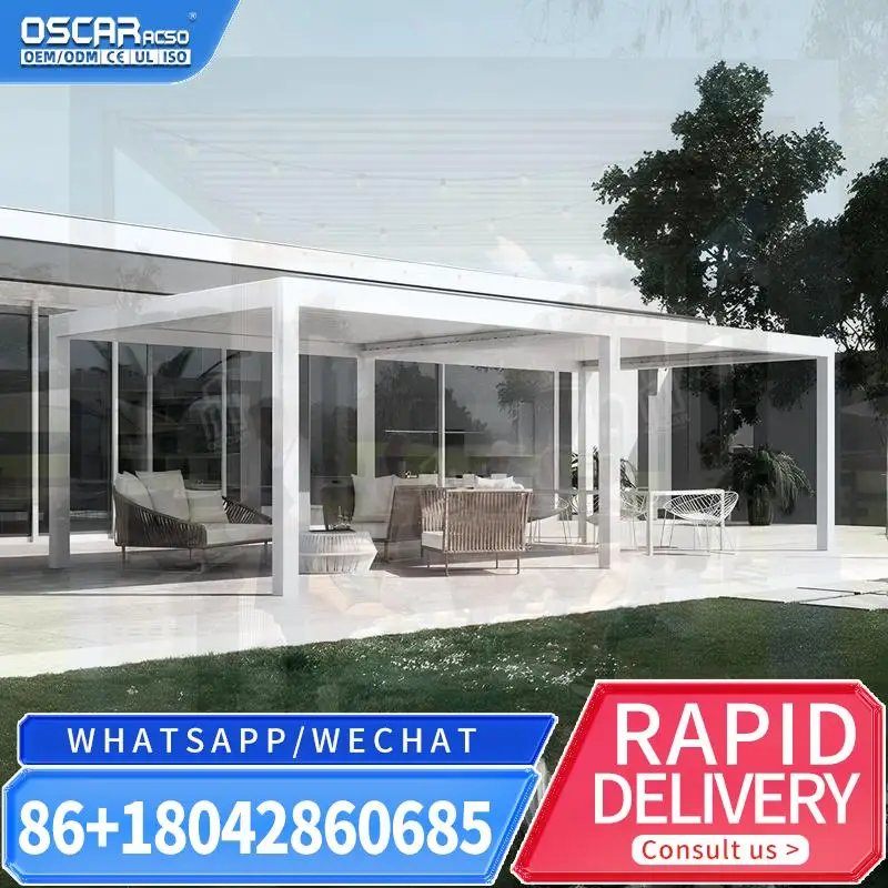 Outdoor Aluminum Space Gazebo Tent Patio Sun Shelter for Garden Beach Backyard pergola