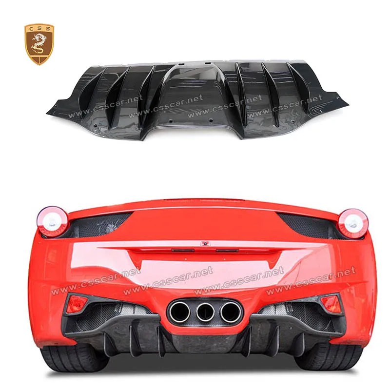 

Для Ferrari 458 Itaila OEM стиль паук автомобиль задний бампер диффузор губа багажник спойлер пластина внешние аксессуары