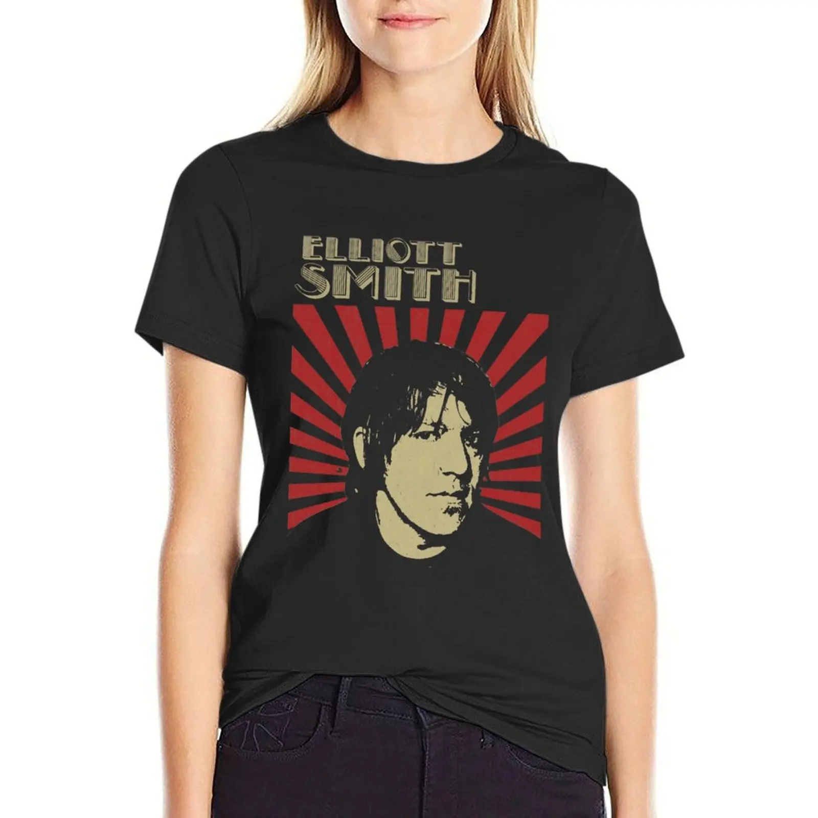 Elliott Smith music T-Shirt plus sizes Female clothing tshirts for Women