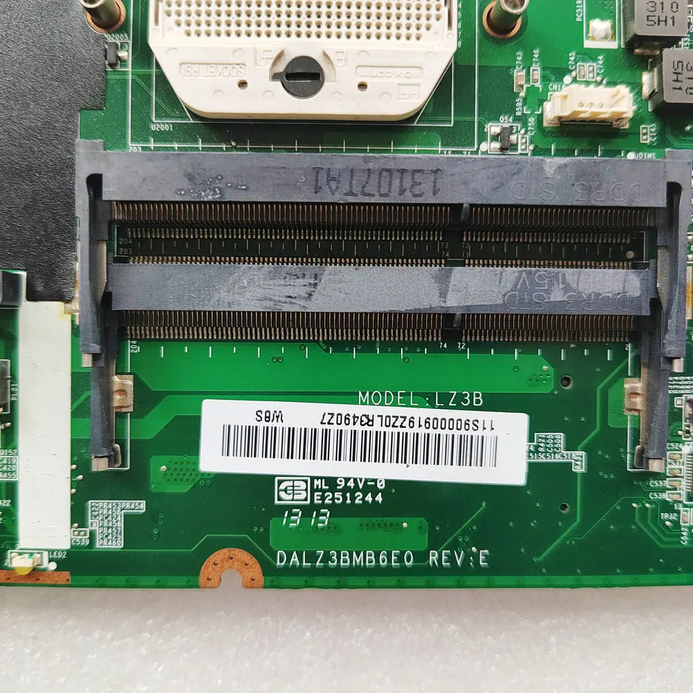DALZ3BMB6E0 untuk Lenovo Ideapad Z585 Motherboard Laptop Z585 Soket Notebook FS1 DDR3 Gratis CPU