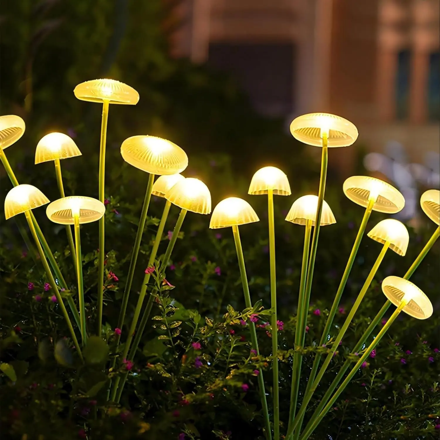 

Mushroom Solar Lights Garden Stake Light Waterproof Animal Statue Decor for Pathway Lawn Outdoor Landscape Lighting Home Garden