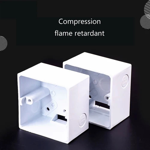 86 Tipo Caja inferior universal montada en superficie Caja de conexiones de PVC montada en la pared 50 mm de profundidad Oro Gris Negro Blanco