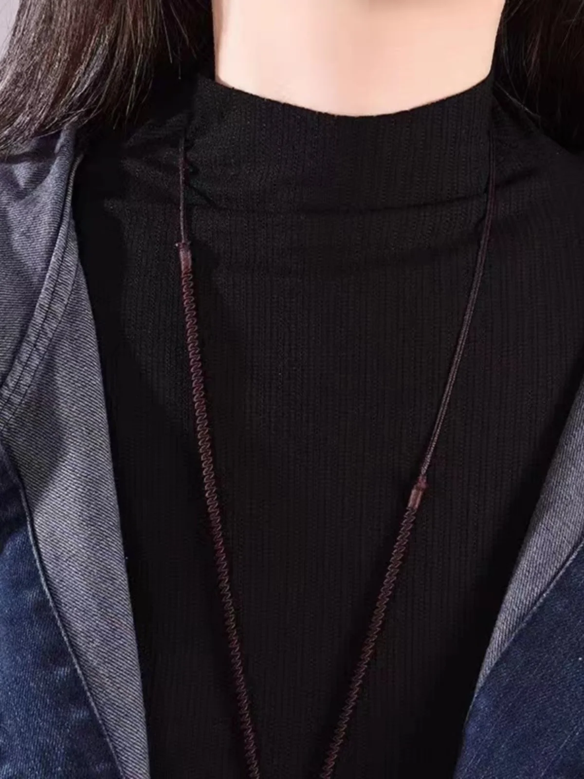 Lange übergroße Jeansweste Damen Frühling Faion Koreanische SLE Große Größe Svel Kapuzenstrickjacke Trendige knielange Jaet