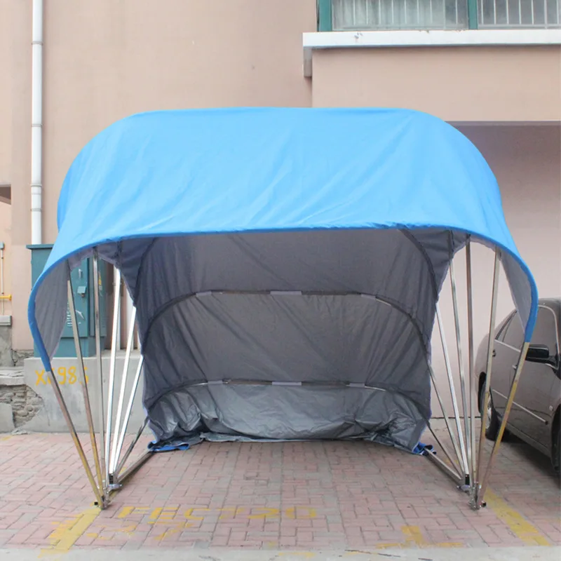

Arc design does not take up space retractable carport, household simple car garage, hydraulic rod folding car shed
