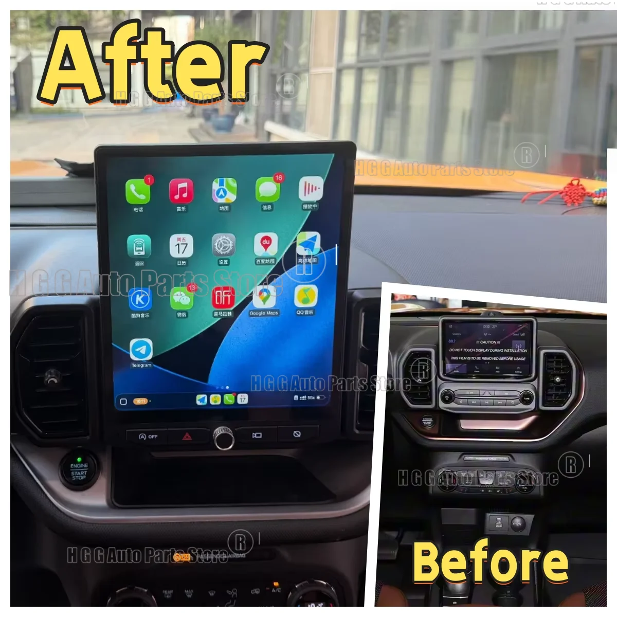 1600*1400 Car Radio Android Auto For Ford Bronco Sport 2021-2025 Carplay GPS Navigation 11.8