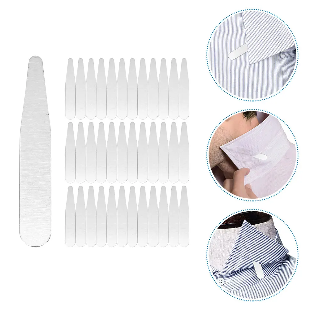 

36pcs Metal Stays For Men Dress Shirts Shirt Inserts 2.5 Inch Stainless Steel Rustproof Collar Support Storage Box Included