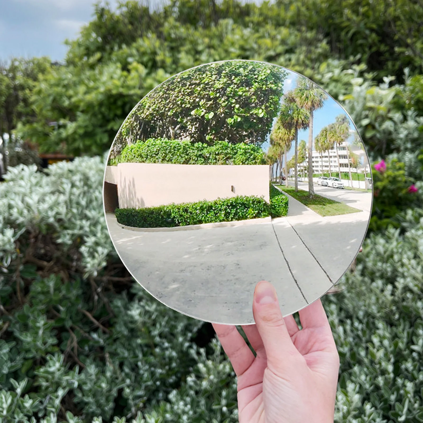 Convex Anti theft Mirror 15cm Clear Broad Perspective Plastic Security Driveway Road Garage Traffic Wide