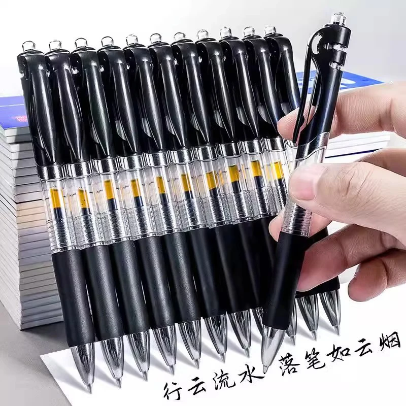 2 Pens + 10 Refills Neutral Gel Pen Set 0.5mm Smooth And Quick Dry Office Signature Pen Students Exm Stationery Supplies