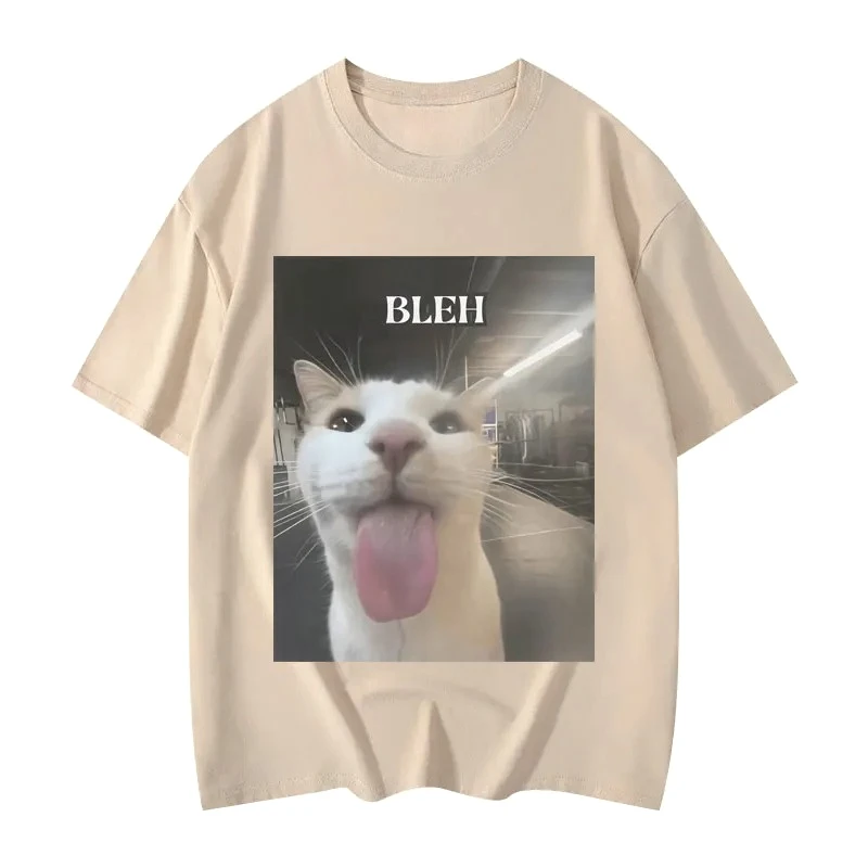 Bleh Funny Cat Meme T-shirt stampate con grafica Abbigliamento donna T-shirt di tendenza della moda Abbigliamento casual estivo a maniche corte