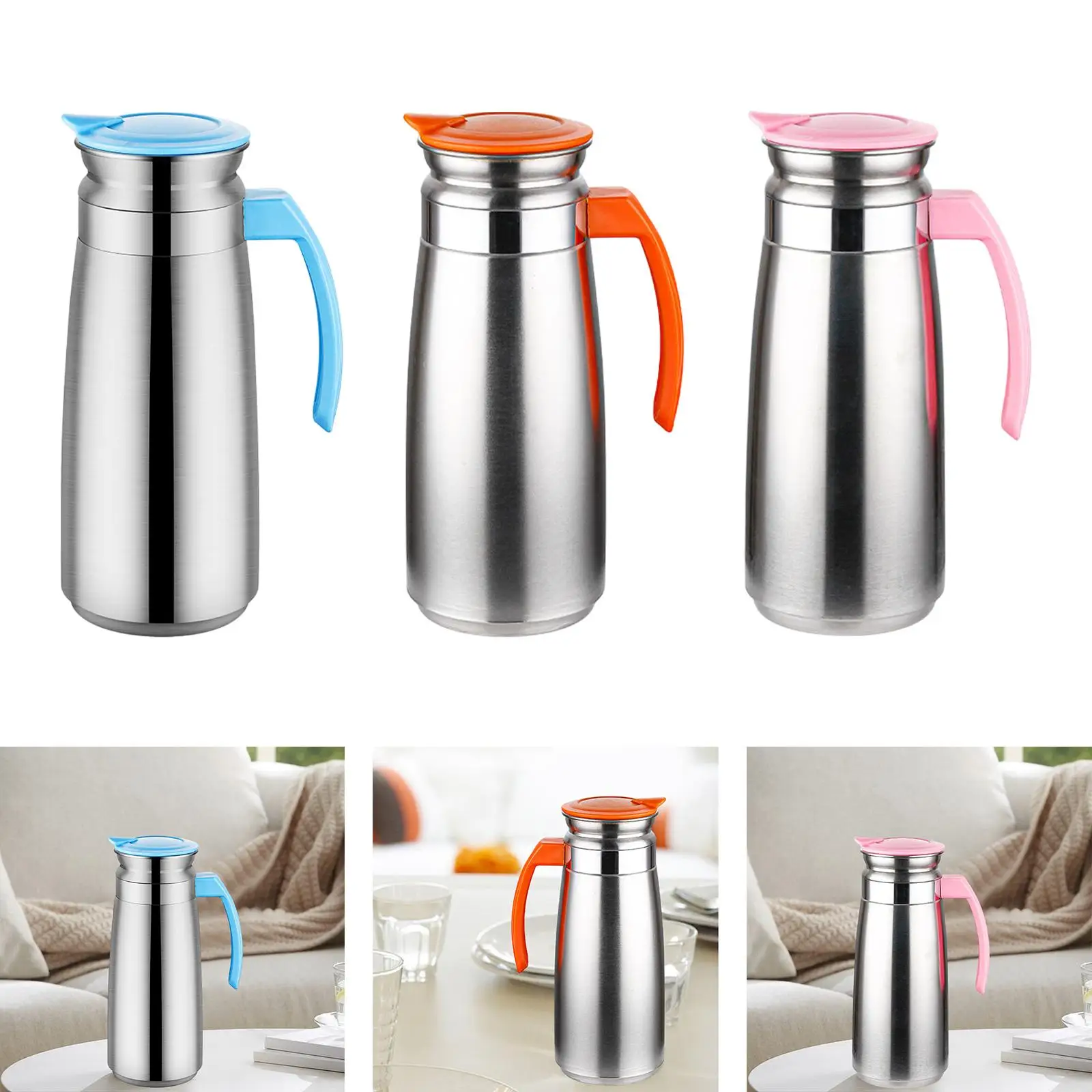 Cold Water Kettle Leakproof Water Jug 1.3L Carafes Teapot Bottle Beverage Jar Water Bottle for Kitchen Milk Picnic Party Fridge