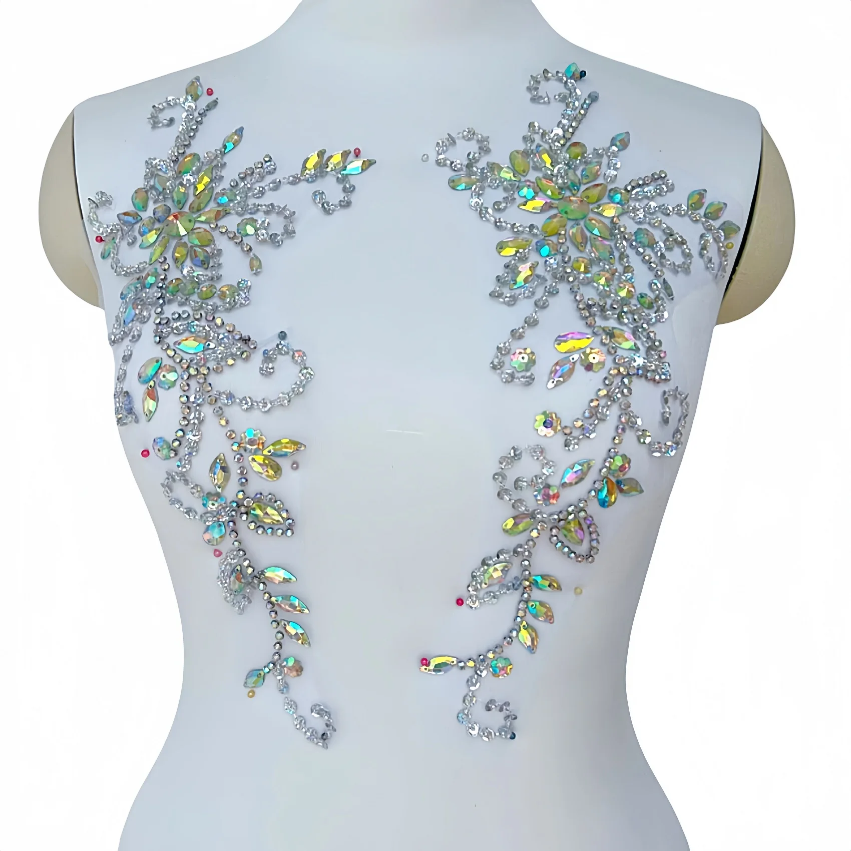 

Hand Made Patches Appliques Sew on Rhinestones Crystals Stones For Couture Sewing Wedding Costumes Party Dress Clothing Ornament