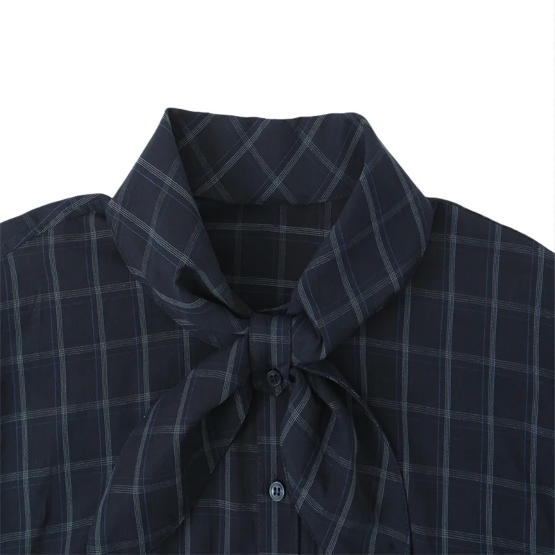 2025 outono moda na moda sexy lenço feminino verificar camisa de chiffon