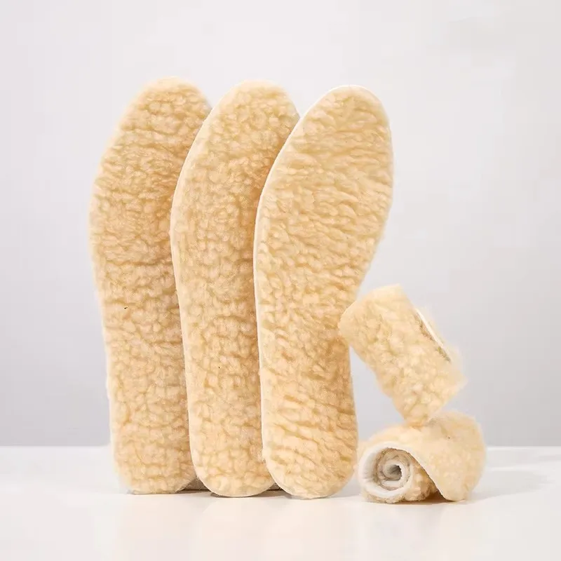 1-8pairs Thick And Warm Insoles, Winter Imitation Sheep Wool Cold Proof Insoles, Snow Boots, Foot Pads, Soft Customized Insoles