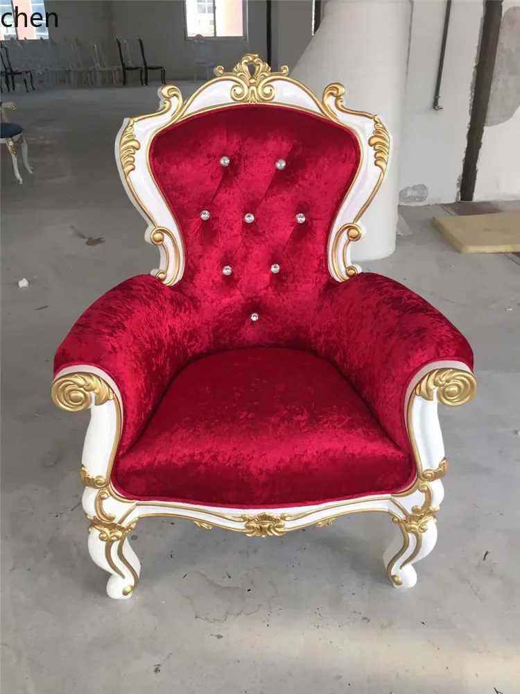 YZ6.15 leather fabric neoclassical single sofa reception chair high back chair balcony leisure negotiation chair